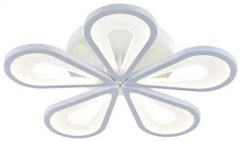 Потолочная люстра Escada 10206/5LED White (ночной режим, 220V, пульт управления, цветы)