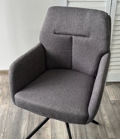 Стул Mon 360 град. поворот. Серый Family-022, ткань / черный каркас / Товарный знак DISAUR