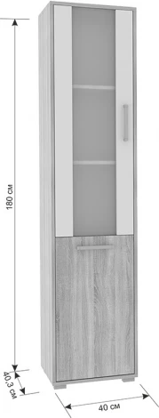 Лайт-2 Стеллаж Mebelson (ЛДСП/Дуб крафт золотой,Серый) арт.SL-01.3319
