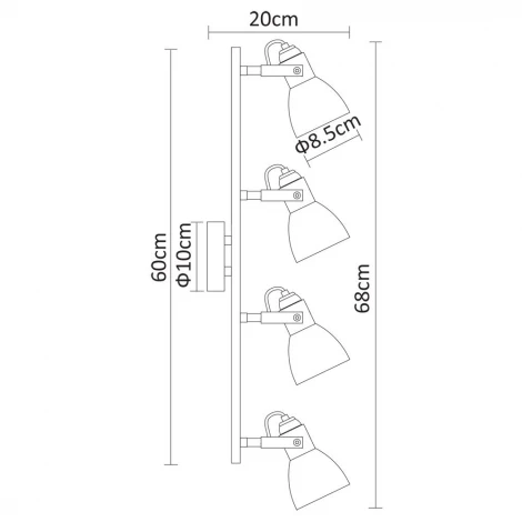 Спот Arte Lamp Tulip A9581PL-4AB