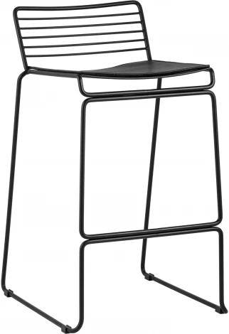 Стул полубарный Stool Group Danny черный с черной подушкой УТ000004224