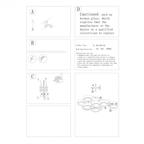Потолочная люстра ST Luce Foresta SL483.092.09