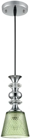 Подвесной светильник Lumion Manola 8047/1А хром/зеленый металл/стекло E27 1*60W 220V
