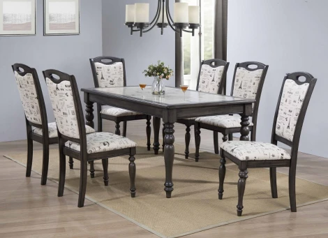 Обеденный стул M-City LT C17443 DARK GREY #G521/ FABRIC FB62 PARIS