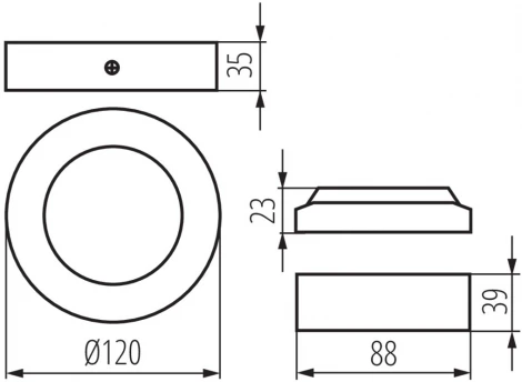 Точечный светильник светодиодный Kanlux CARSA 33530 (220V, круглые)