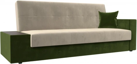 Диван-книжка Лига-020 стол слева (Бежевый,Зеленый/Микровельвет) Лига Диванов арт.118491L