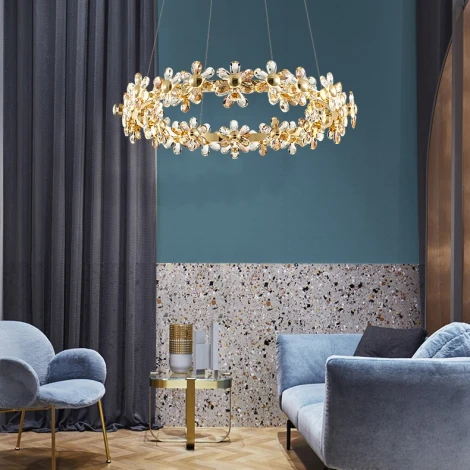 Подвесной светильник Mariola D60 Imperiumloft Mariola01 (219627-23) (LED, 220V, на проводе, цветы, круглые)