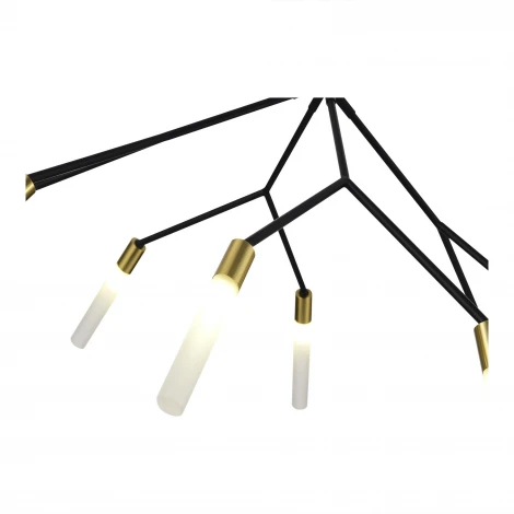 Подвесной светильник Evoluce Kaito SLE1129-403-08 Черный, латунь/Белый G9 8*5W (220V, на тросе)