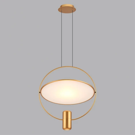 Подвесной светильник Odeon Light Orbit 7028/2L золото/белый матовый/ металл/акрил золото поворотный на 150 LED GU10 2*7W ORBITE (220V, на проводе)