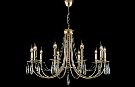 Подвесная люстра Crystal Lux Victoria SP10 GOLD/AMBER