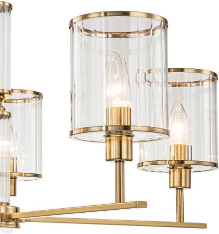 Потолочная люстра на штанге 13022/5R Brass Indigo Dante V000409 (220V, круглые)