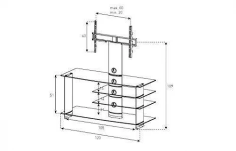 Тумба под телевизор Sonorous PL 2145