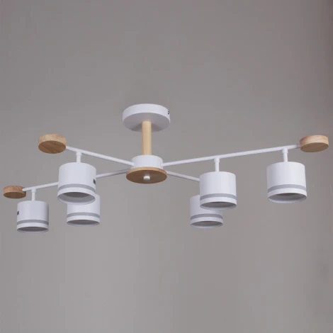 Потолочная люстра на штанге Reluce 78730-0.3-06 GX53 WH+WOOD