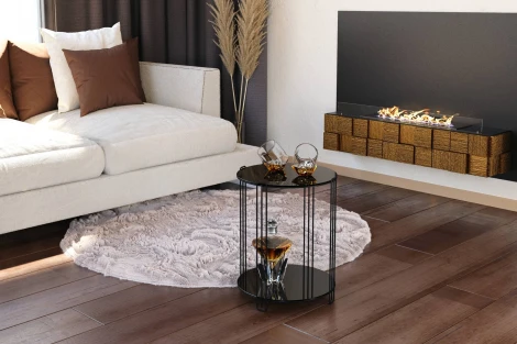 Столик кофейный Sheffilton SHT-CT34 черный муар/черный глянец от фабрики Sheffilton