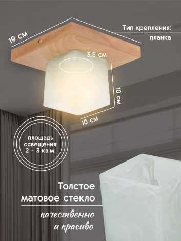 Потолочный светильник прямоугольный Мелодия Света SS1N 000036807