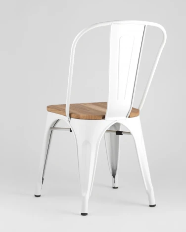 Стул Stool Group TOLIX WOOD белый глянцевый УТ000001859