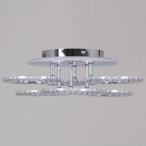 Потолочная люстра светодиодная на штанге с пультом с регулировкой цветовой температуры, яркости и ночным режимом Reluce 09863-0.3-3+3 CR (RGB)