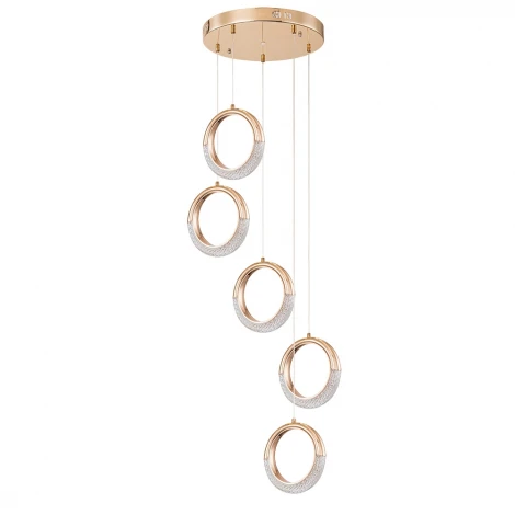 Подвесная люстра каскадная Arte Lamp Montana A7777SP-5GO (LED, 220V, на проводе)