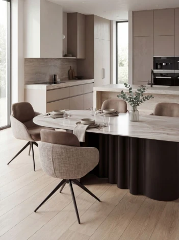 Стул ГРЕЙС (GRACE) 360 град, цвет КАПУЧИНО PENA-172 / G1229-7, ткань / ШОКОЛАДНОЕ ЗОЛОТО, ®DISAUR M-City 64845