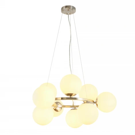 Подвесная люстра MyFar Aerton MR1946-9P (220V, на тросе, шарики, молекулы)