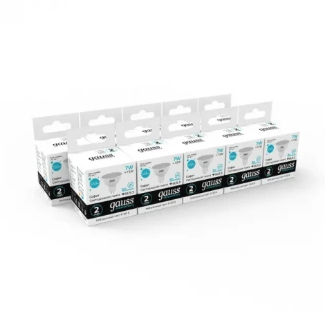 Лампочка светодиодная GU5.3 7 Вт 550 lm 4100K нейтральное белое свечение Gauss Elementary 13527