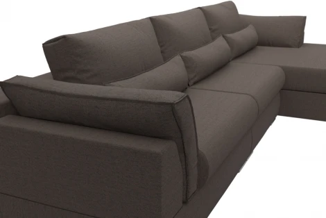 Диван угловой Пекин Long угол правый Лига Диванов (Рогожка) арт.122940