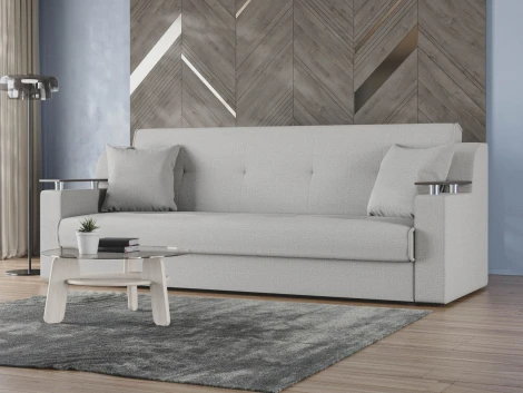 Диван-книжка Сенатор (Бежевый/Рогожка) Лига Диванов арт.121571