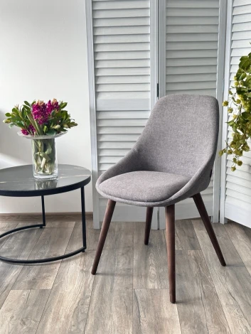 Стул M-City DANIEL Grey Lena-450, ткань / орех