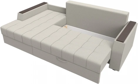 Диван угловой Эмир БС левый угол (Бежевый/Рогожка) Лига Диванов арт.123009L