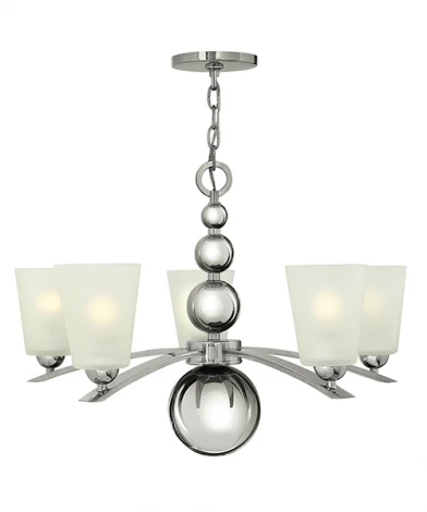 Подвесная люстра Hinkley Zelda HK/ZELDA5 PN (220V, на цепи, шарики, бусы)