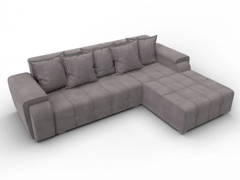 Диван угловой Лига-121 правый угол (ДСП,Брус,Велюр/Бежевый) Лига Диванов 137351