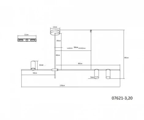 Подвесной светильник Kink Light Рия 07621-3,20 (220V, на тросе)