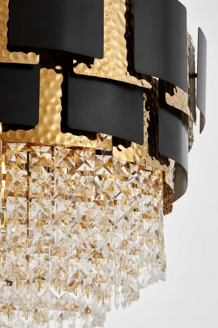 Подвесная люстра Lumina Deco Molina LDP 7045-600 BK+GD (220V)