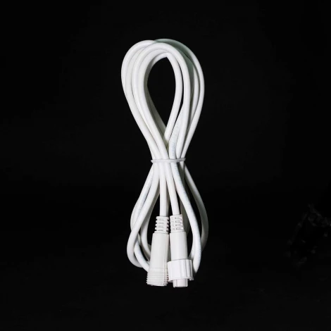 Соединитель 1м для Бахромы, Занавесов и Нитей 220В, Провод Белый Каучук, IP65