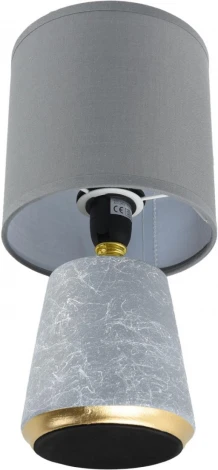 Настольная лампа Lumion Giata 8168/1T серый, керамика/текстиль E14 1*40W 220V (выключатель, круглые)
