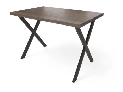 Обеденный стол Лофт Х 120х70 Дуб беленый шпон