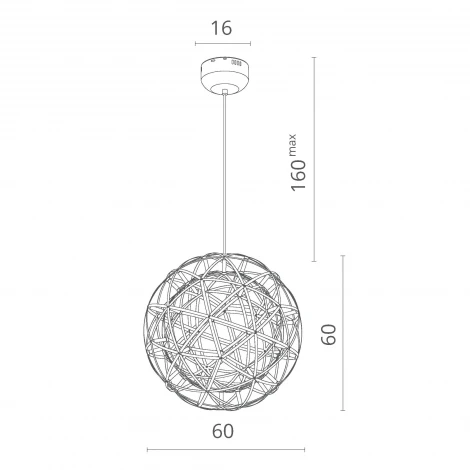 Подвесной светильник Divinare Galassia 1030/02 SP-92 (LED, 220V, на тросе)