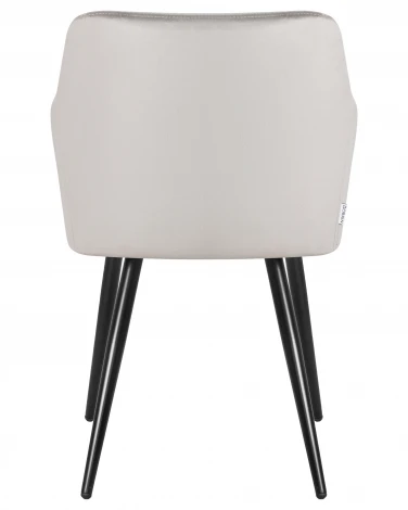 Стул обеденный ROBERT (черные матовые ножки, велюр V108-81 Серый)