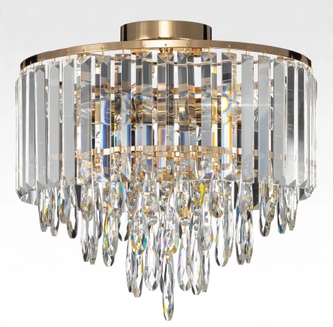 Потолочная люстра каскадная хрустальная Citilux Leonna CL320162