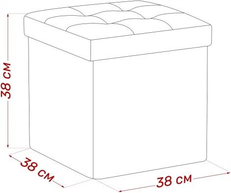 Пуф Leset Плуто складной с крышкой Leset (Велюр) арт.4687205418135