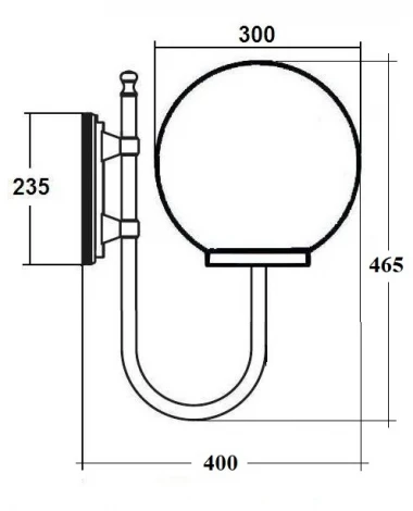 Уличный настенный фонарь Oasis Light L 88201L/10A Bl (220V, фонарь, шар, IP44)