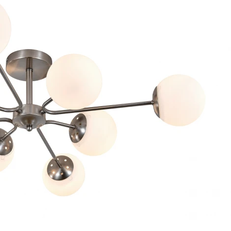 Потолочная люстра на штанге 150008/8R E27*60W Satin nickel Escada Roshe ES0000070