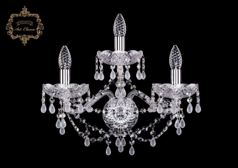 Бра Art Classic 10.24 10.24.2+1.165.XL.Cr.V0300 (220V, хрусталь, подвески, подсвечник, свеча)