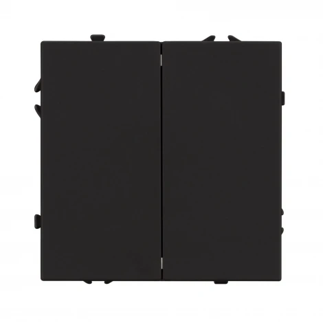 Механизм выключателя двухклавишный проходной SWT-NOBE-MKP2-SFPL-BK (230V, 10A) (Arlight) 054255