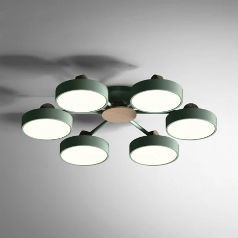 Потолочная люстра Move 6 Green Imperiumloft Move_01 (178254-26) (LED, 220V, пульт управления, круглые)