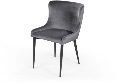 Стул JAZZ, бархат серый 27/черный конус Top Concept JAZZ 75890