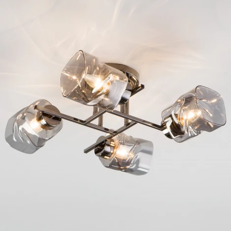 Потолочная люстра на штанге Eurosvet Hilari 30165/4 черный жемчуг (220V)