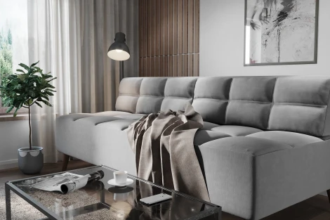 Диван Arsko Нельсон серый велюр