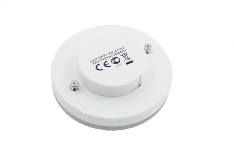 Лампочка светодиодная таблетка белая GX53 6W 220V 480 lm 3200K теплый белый свет SWG LB-GX53-6-WW
