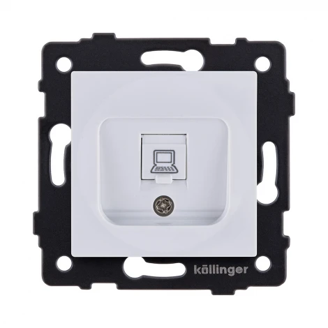Розетка Ethernet RJ45 белый Kollinger REA-018WH для Aspekt, Eleganz, Reflex